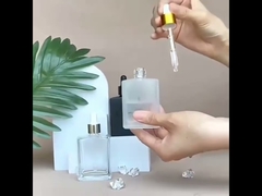 30 ml 50 ml Siyah Dondurulmuş Kare Esanslı Yağ Damla Flaskası