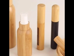 120ml Bambu Plastik Kare Şampuan Duş Gel Pompası Şişe Bambu Tepsisiyle