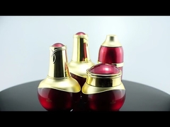50g 50ml 120ml Lüks Kozmetik Paket Kırmızı Cam Akrilik Losyon Esans Yüz Kremi Kavanoz