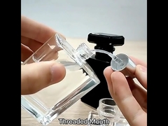 Glass Mist Spray 30ml 50ml Lüks Siyah Boş Kare Parfüm Şişesi